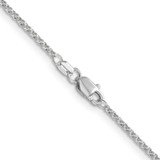 14K White Gold 18 inch 1.55mm Rolo with Lobster Clasp Pendant Chain