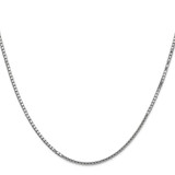 14K White Gold 18 inch 1.5mm Box with Lobster Clasp Chain