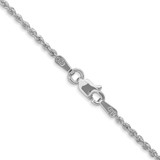 14K White Gold 18 inch 1.5mm Regular Rope with Lobster Clasp Chain