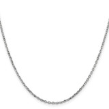 14K White Gold 18 inch 1.8mm Diamond-cut Round Open Link Cable with Lobster Clasp Chain - PE-234AFE97-4143