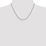 14K White Gold 18 inch 1.9mm Box with Lobster Clasp Chain