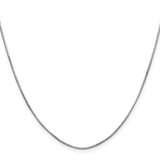 14K White Gold 18 inch 1mm Octagonal Snake with Lobster Clasp Chain - WO-B9A3D884-4777