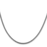 14K White Gold 18 inch 2.3mm Franco with Lobster Clasp Chain