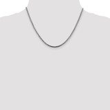 14K White Gold 18 inch 2.5mm Franco with Lobster Clasp Chain