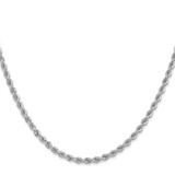 14K White Gold 18 inch 2.75mm Regular Rope with Lobster Clasp Chain