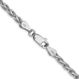 14K White Gold 18 inch 4mm Parisian Wheat with Lobster Clasp Chain