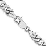 14K White Gold 18 inch 5.75mm Flat Beveled Curb with Lobster Clasp Chain