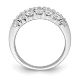 14k White Gold 2 1/2 carat Lab Grown Diamond VS/SI Complete Fashion Band