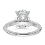 14k White Gold 2 1/2 carat Lab Grown Diamond VS/SI+ G+ Oval Complete Solitaire Engagement Ring