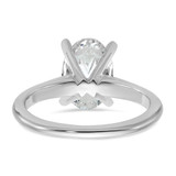 14k White Gold 2 1/4 carat Certified Lab Grown Diamond VS+ F+ Oval Complete Solitaire Engagement Ring
