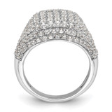 14k White Gold 2 1/4 carat Lab Grown Diamond VS/SI+ G+ Complete Cluster Fashion Ring