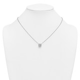 14k White Gold 2 1/2 carat Certified Lab Grown Diamond VS+ F+ Cushion Complete 18 inch Bezel Set Necklace