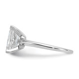 14k White Gold 2 1/4 carat Lab Grown Diamond VS/SI+ G+ Radiant Solitare Complete Engagement Ring