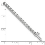 14k White Gold 2 1/6 carat Lab Grown Diamond VS/SI+ G+ Round Tennis Bracelet