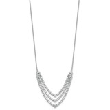 14k White Gold 2 3/4 carat Lab Grown Diamond VS/SI+ G+ 18 inch Triple Layer Necklace