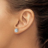 14k White Gold 2 carat Certified Lab Grown Diamond VS/SI+ G+ Complete Oval Four Prong Stud Earrings
