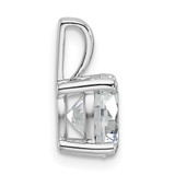 14k White Gold 2 carat Certified Lab Grown Diamond VS/SI+ G+ Round Complete Four Prong Pendant