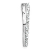14k White Gold 2 carat Lab Grown Diamond VS/SI+ G+ Complete Circle Chain Slide Pendant - PM-9BDE1884-1401