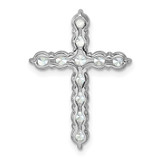 14k White Gold 2 carat Lab Grown Diamond VS/SI+ G+ Complete Cross Chain Slide Pendant