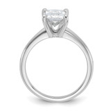 14k White Gold 2 carat Lab Grown Diamond VS/SI+ G+ Radiant Solitare Complete Engagement Ring