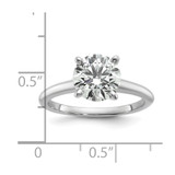 14k White Gold 2 carat Lab Grown Diamond VS/SI+ G+ Round Complete Solitaire Engagement Ring