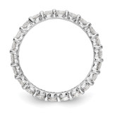 14k White Gold 2 carat Lab Grown Diamond VS/SI+ G+ Size 4.5 Shared Prong Eternity Band