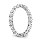 14k White Gold 2 carat Lab Grown Diamond VS/SI+ G+ Size 4.5 Shared Prong Eternity Band