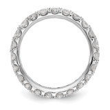 14k White Gold 2 carat Lab Grown Diamond VS/SI+ G+ Size 5 Shared Prong Eternity Band