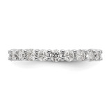 14k White Gold 2 carat Lab Grown Diamond VS/SI+ G+ Size 7 Shared Prong Eternity Band