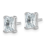 14k White Gold 2 ctw Certified Lab Grown Diamond VS/SI+ G+ Radiant 4 Prong Heavy Wt. Stud Earrings