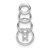 14k White Gold 2 Stone Family Pendant Mounting - XM-34522B70-6905
