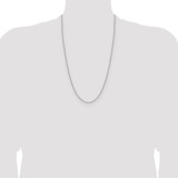 14k White Gold 2.1mm Solid Beveled Paperclip Chain - PE-4662D4A0-8003