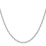 14k White Gold 2.1mm Solid Beveled Paperclip Chain - PE-5C56E42A-3148