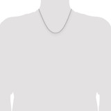 14k White Gold 2.1mm Solid Beveled Paperclip Chain - PE-5C56E42A-3148