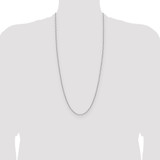 14k White Gold 2.1mm Solid Beveled Paperclip Chain - PE-9BE59066-9549