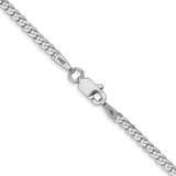 14k White Gold 2.2mm Flat Beveled Curb Chain - WF-99D99AE0-8090