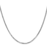 14k White Gold 2.2mm Flat Beveled Curb Chain - WF-C208D9F7-7600