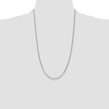 14k White Gold 2.2mm Flat Beveled Curb Chain - WF-C9CCDC74-4524