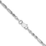 14k White Gold 2.5mm D/C Milano Rope Chain - WM-1D2935CB-1906