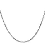 14k White Gold 2.5mm D/C Milano Rope Chain - WM-ED2A47A1-5390