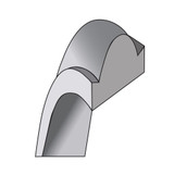 14k White Gold 2.5mm Half Round with Edge Wedding Band Size 5