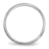 14k White Gold 2.5mm Half Round with Edge Wedding Band Size 5.5