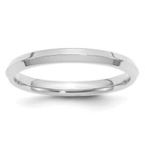 14k White Gold 2.5mm Knife Edge Comfort Fit Wedding Band Size 4.5