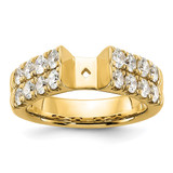 14k 1 3/8 carat Lab Grown Diamond VS/SI+ G+ Semi-Mount Peg Set Engagement Ring
