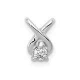 14k White Gold 2.9mm AA Diamond Chain Slide