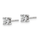 14k White Gold 2/3 ctw Certified Lab Grown Diamond VS+ F+ Round 4 Prong Heavy Wt. Stud Earrings
