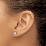 14k White Gold 2/3 ctw Lab Grown Diamond VS+ F+ Round 4 Prong Heavy Wt. Stud Earrings - EM-EB9BAD68-7840