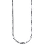 14k White Gold 20 carat Lab Grown Diamond VS/SI+ G+ Complete Round 20 inch Straight Tennis Necklace