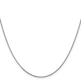 14K White Gold 20 inch .85mm Diamond-cut Spiga with Lobster Clasp Chain