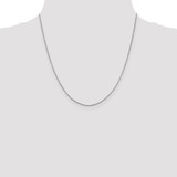 14K White Gold 20 inch .95mm Box with Lobster Clasp Chain